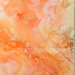 seamless Seamless 3D Alcohol Ink PBR Texture Featuring Warm Orange and Gold Fluid Flows texture 8k free download PBR