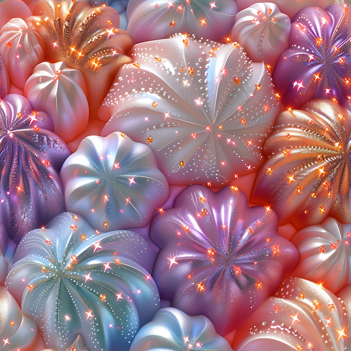 Inflated Velvet Cushion with Sparkling Decor seamless PBR texture preview