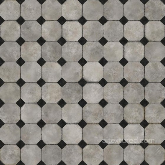 Antique Cement Tiles | Free PBR Concrete texture preview