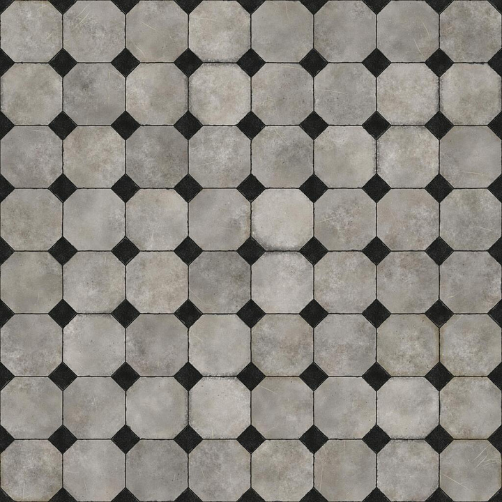 Antique Cement Tiles seamless PBR texture preview