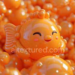 seamless Seamless 3D Inflated Glossy Orange Vinyl Texture with Rounded Bubble Pattern texture 8k free download PBR