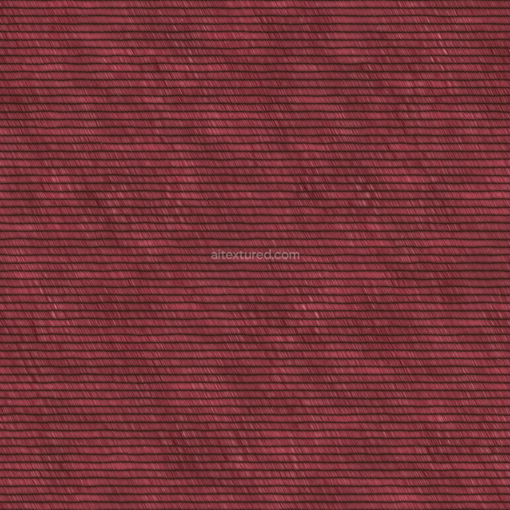 Seamless PBR fabric texture with a smooth red stripe pattern