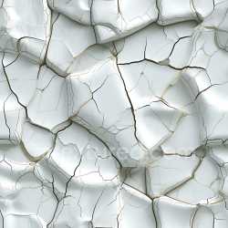 seamless Seamless 3D cracked and holed white ceramic tile PBR texture with deep fractures and glossy surfaces texture 8k free download PBR