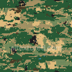 seamless Seamless 3D Tactical Woodland Camouflage PBR Texture with Pixelated Dot Pattern texture 8k free download PBR