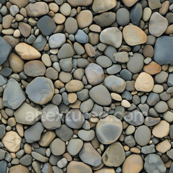 seamless Seamless 3D Pebble Stone Ground PBR Texture with Smooth Rounded Rocks in Soft Earthy Tones texture 8k free download PBR