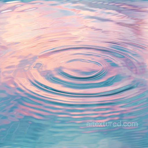 Water PBR Texture Featuring Gentle Ripples and Soft Pastel Sunset Colors seamless Water PBR texture