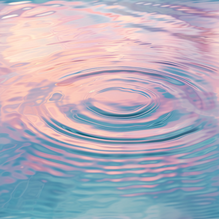Water Featuring Gentle Ripples and Soft Pastel Sunset Colors seamless PBR texture preview