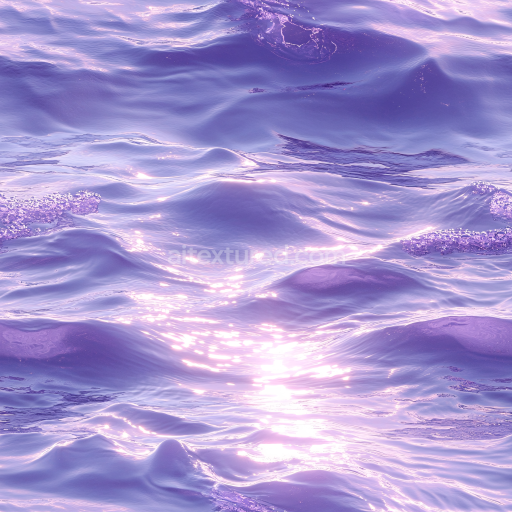 Seamless 3D Water PBR Texture with Soft Pastel Ocean Surface and Gentle Waves