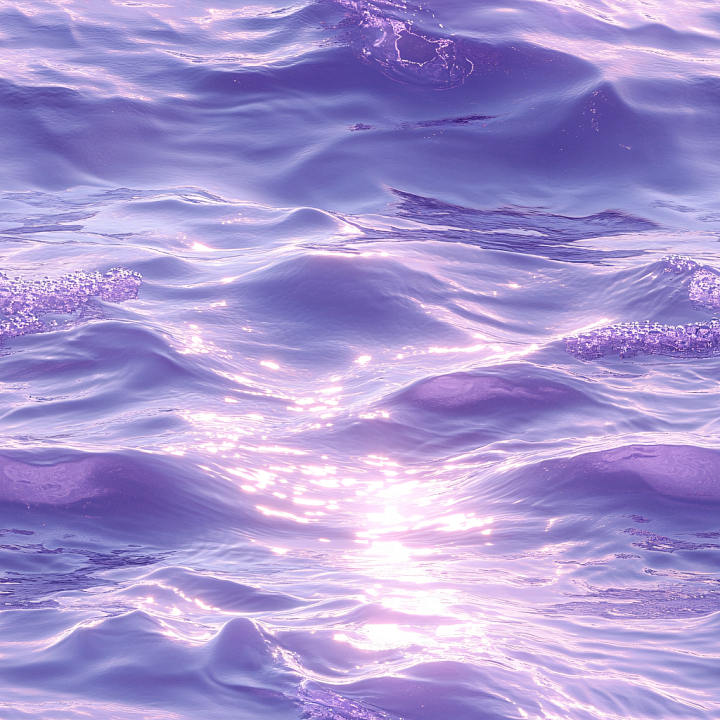 Water with Soft Pastel Ocean Surface and Gentle Waves seamless PBR texture preview