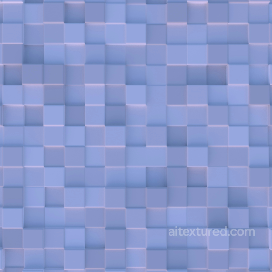 Seamless Blue 3D Cube Tile PBR Texture Tile texture preview