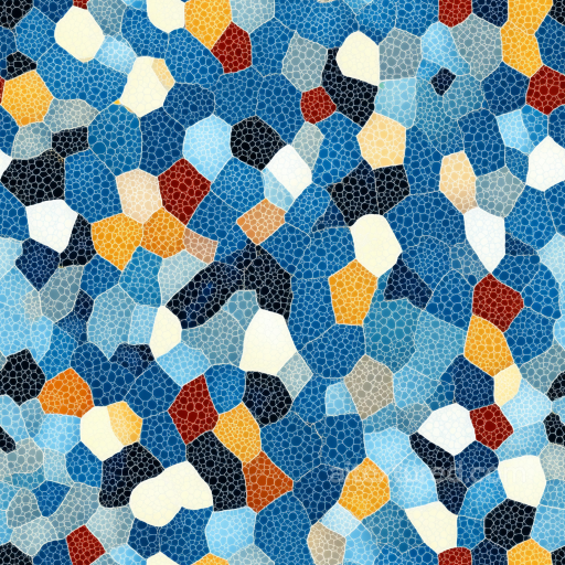 Mosaic PBR Texture with Vibrant Multicolor Stone Chips seamless Mosaic PBR texture