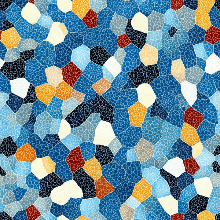 Mosaic with Vibrant Multicolor Stone Chips seamless PBR texture preview