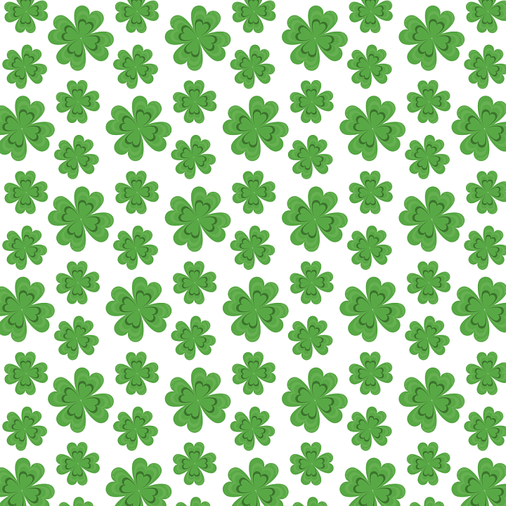 Digital Paper Featuring Green Shamrock Pattern seamless PBR texture preview