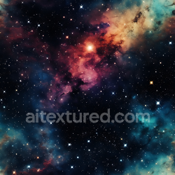 seamless Seamless 3D Space PBR Texture Featuring Vibrant Nebula and Starfield texture 8k free download PBR