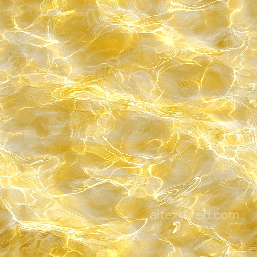 stylized golden water PBR texture with bright highlights seamless Water PBR texture