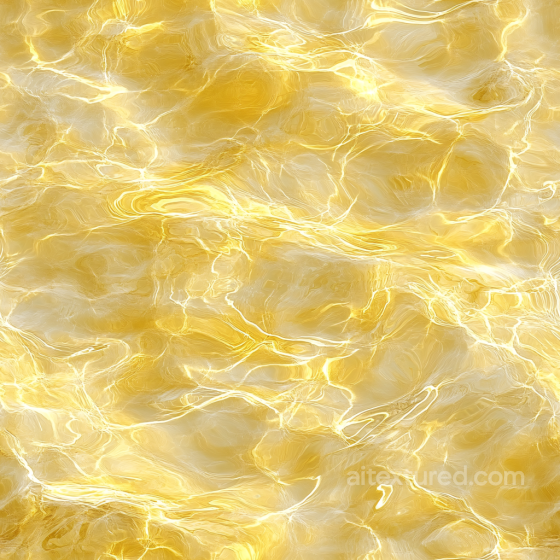 stylized golden water PBR texture with bright highlights Water texture preview