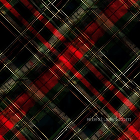 Plaid Patterned Metal PBR Texture with Red and Green Diagonal Stripes Plaid texture preview