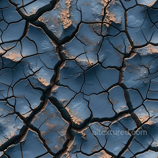 Cracked Dry Earth Soil PBR Texture with Deep Fractures and Dusty Surface seamless Cracked & Holes PBR texture