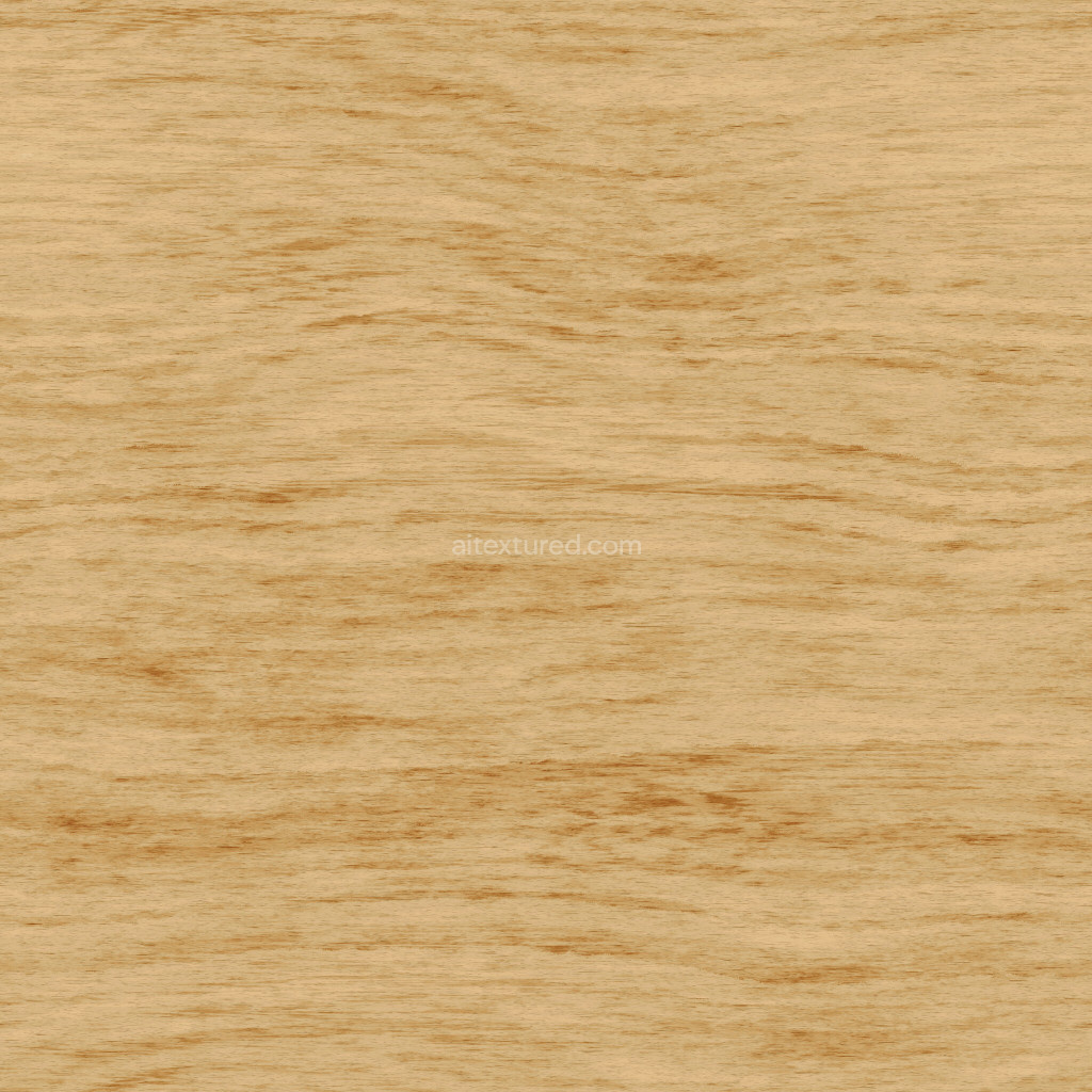 Seamless wood PBR texture with fine grain and warm tones