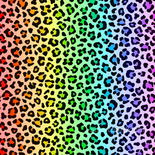 Vibrant Rainbow Leopard Print Fabric Pattern Seamless Texture seamless Leopard Print PBR texture