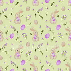 seamless Seamless 3D PBR Easter Bunny and Floral Digital Paper Texture texture 8k free download PBR