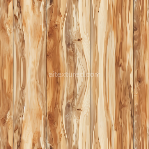 Seamless 3D PBR Texture of Light Rustic Pine Wood Floor with Knots and Natural Grain