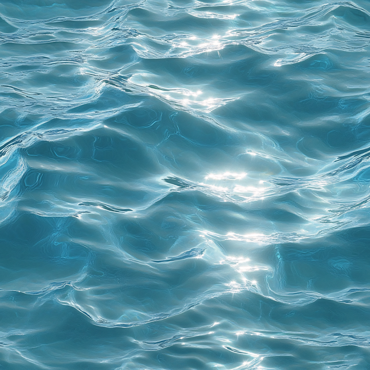 Crystal-Clear Calm Ocean Water with Soft Wave Reflections seamless PBR texture preview