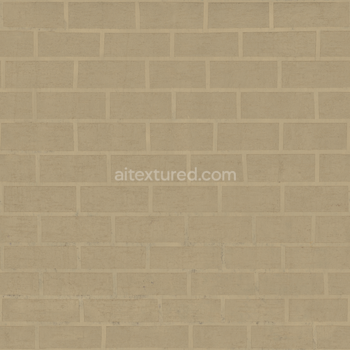 Plaster Brick Pattern — Coarse Blocks Brick Weathered Wall Plastered — PBR seamless 3D texture