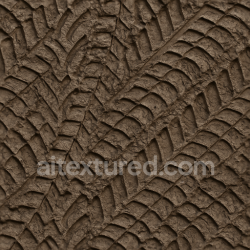 seamless Seamless 3d texture pbr 8k wet tire print on muddy track with natural overlapping prints effect texture 8k free download PBR