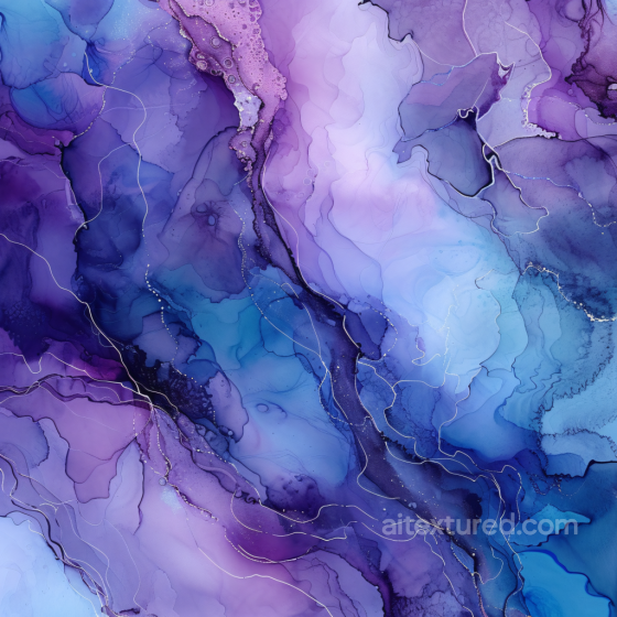 Alcohol Ink PBR Texture Featuring Flowing Violet and Blue Veins Alcohol ink texture preview