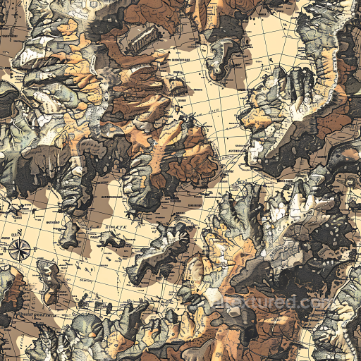 Camouflage Texture with Vintage Map-inspired Brown and Tan Pattern seamless Color Camouflage PBR texture