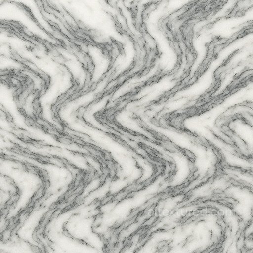 Arabescato Marble Swirling seamless Marble PBR texture