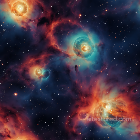 Space PBR Texture Featuring Vibrant Nebulae and Starfield Star, space, planets texture preview