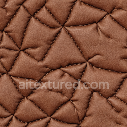 seamless Seamless 3D Quilted Brown Leather PBR Texture with Padded Grain Pattern and Stitching texture 8k free download PBR