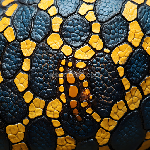 Seamless 3D PBR Texture of Reptilian Skin with Textured Scales and Organic Color Patterns