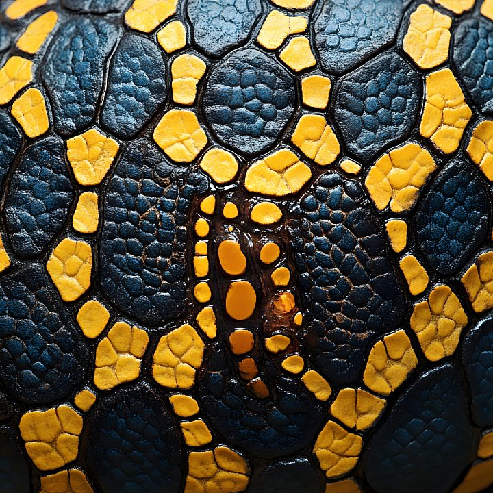 Reptilian Skin with Textured Scales and Organic Color Patterns seamless PBR texture preview