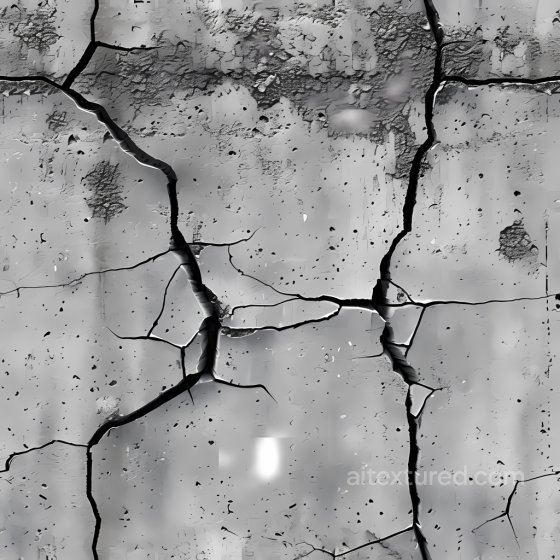 Cracked Concrete Texture Featuring Deep Fractures and Rough Surface Cracked & Holes texture preview