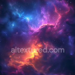 seamless Seamless 3D Space PBR Texture Featuring Colorful Nebula and Cosmic Clouds texture 8k free download PBR