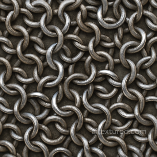 Chainmail Metal Furniture Surface Detail seamless Furniture metal PBR texture