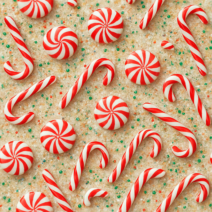 Peppermint Swirl Peppermint Candy Sugar Crystals Holiday Glitter seamless PBR texture preview