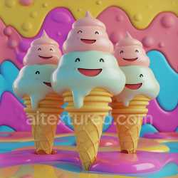 seamless Seamless 3D Inflated PBR Texture of Colorful Puffy Vinyl Bubbles texture 8k free download PBR