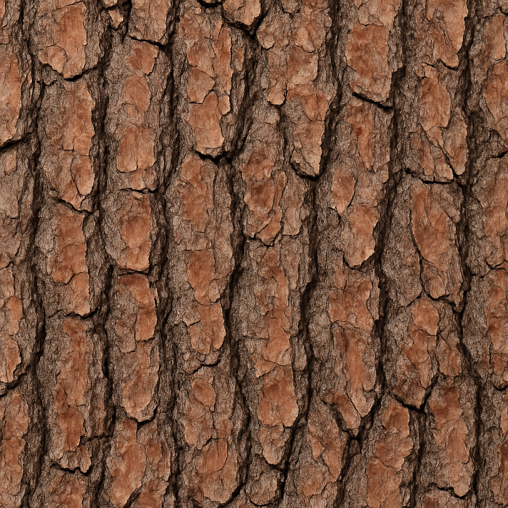 Fine Pine Bark Wood seamless PBR texture preview