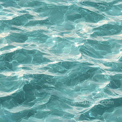 Water PBR Texture Featuring Realistic Turquoise Shallow Water Surface with Soft Wave Ripp… seamless Water PBR texture