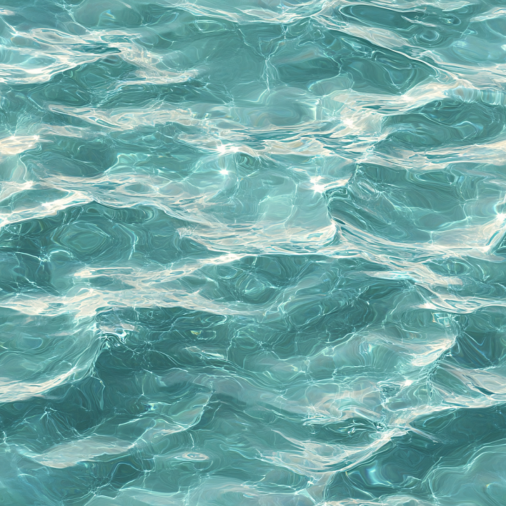 Water Featuring Realistic Turquoise Shallow Water Surface with Soft Wav… seamless PBR texture preview