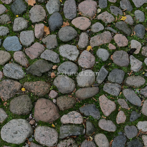 High-Resolution Natural Stone Pavement Texture for PBR