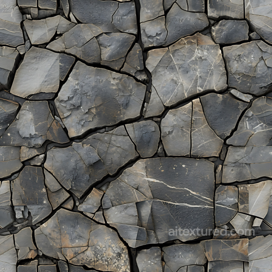 Slate Stone Rock PBR Texture with Cracked and Stratified Details Stone texture preview