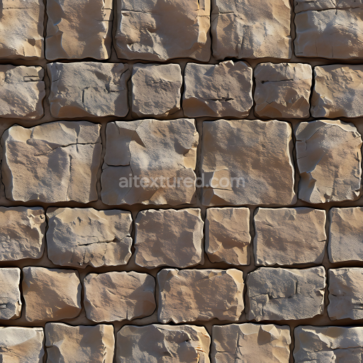 Seamless 3D PBR Weathered Stone Wall Texture with Natural Cracks and Earthy Tones