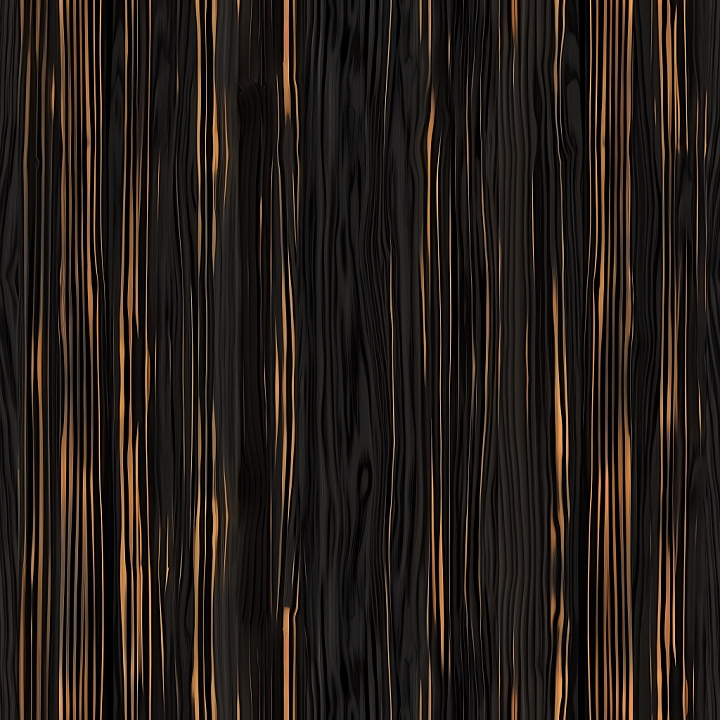 Blackened Wood Planks with Warm Grain Highlights seamless PBR texture preview