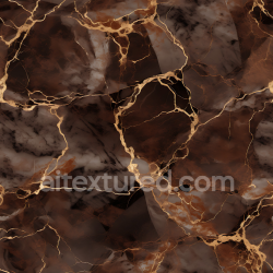 seamless Seamless 3D Brown Marble PBR Texture Featuring Polished Stone and Golden Vein Accents texture 8k free download PBR