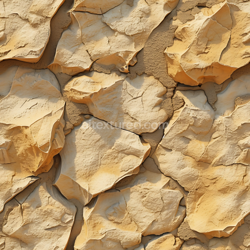 Seamless 3D Weathered Sandstone Rock PBR Texture with Layered Rough Surfaces